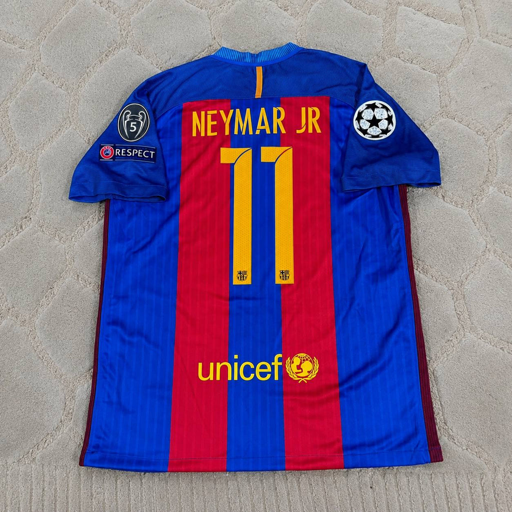 Neymar Jr Barcelona 2016-2017 Home Retro Football Jersey