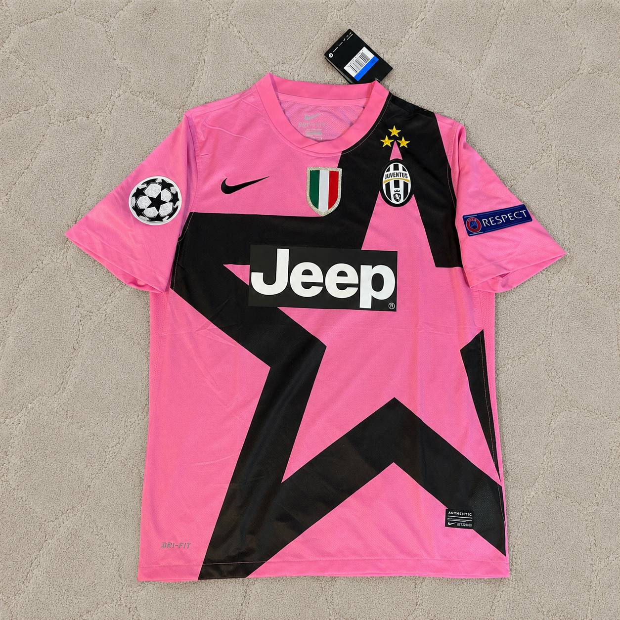 Andrea Pirlo Juventus Pink 2012 2013 Season Retro Jersey