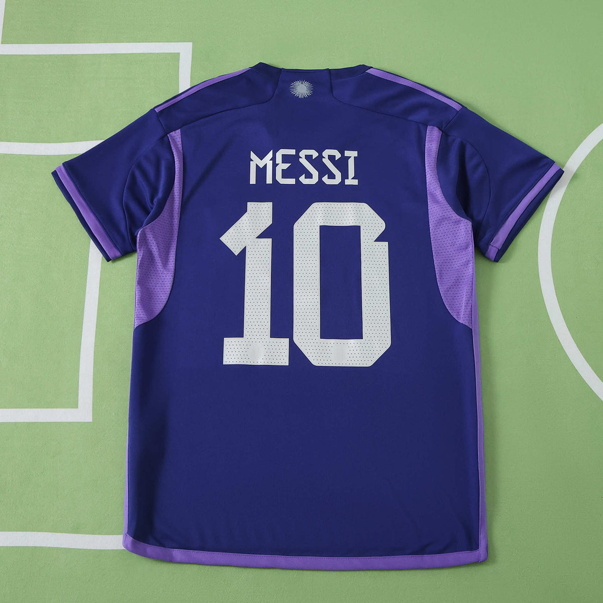 Lionel Messi 2022 World Cup Argentina away Fan version Maillot Trikot Jersey Shirt