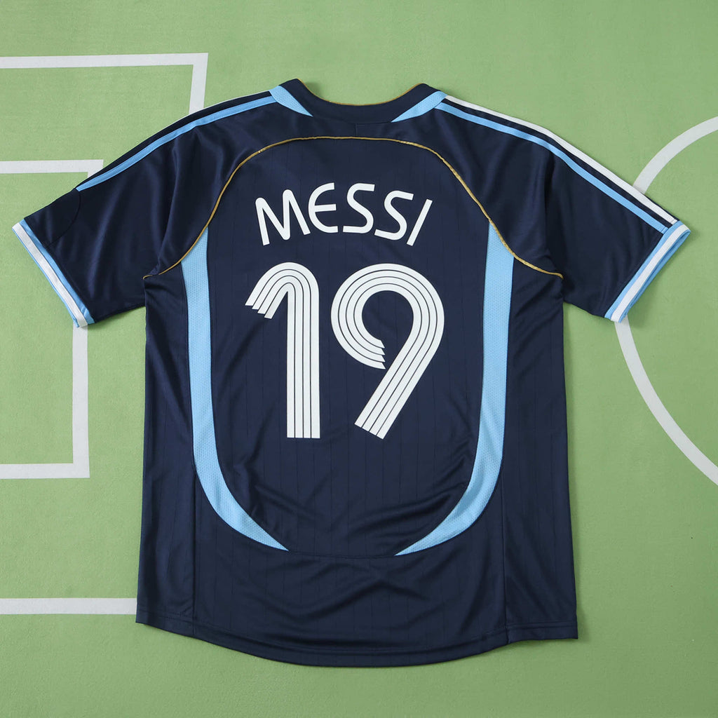 Lionel Messi 2006 World Cup Argentina away Fan version Maillot Jersey Shirt Kit