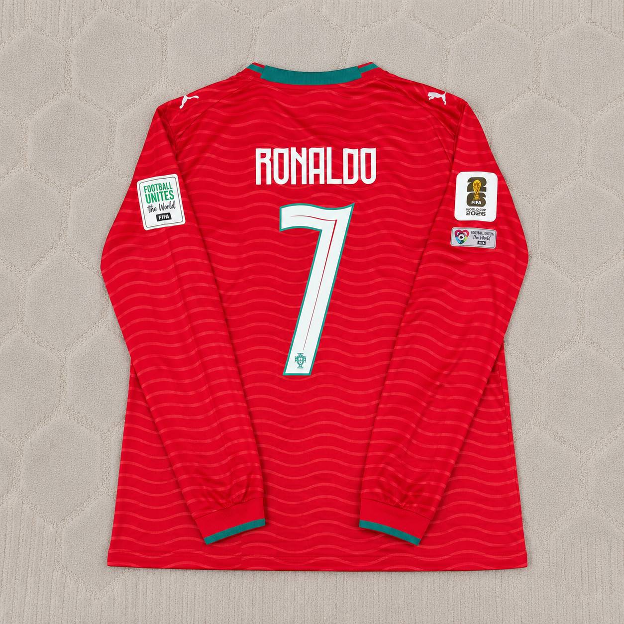 Cristiano Ronaldo Portugal 2026 Red Home New Season Long Sleeve Football Jersey