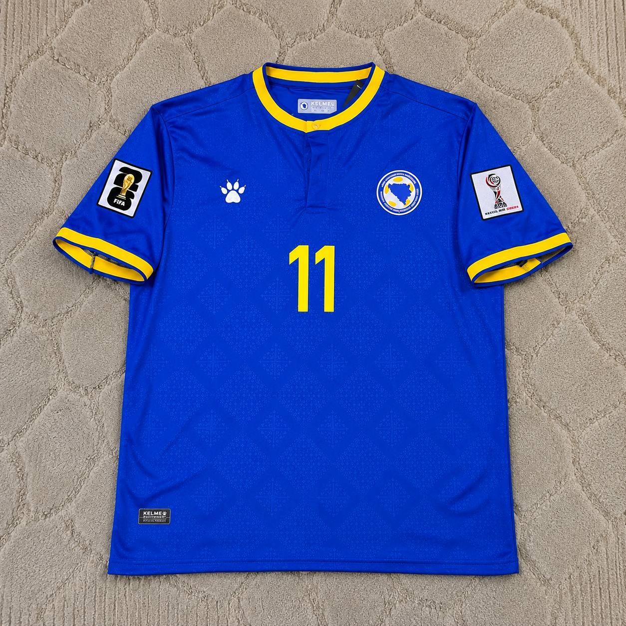 Edin Džeko Bosnia and Herzegovina 2026 World Cup Blue Football Jersey