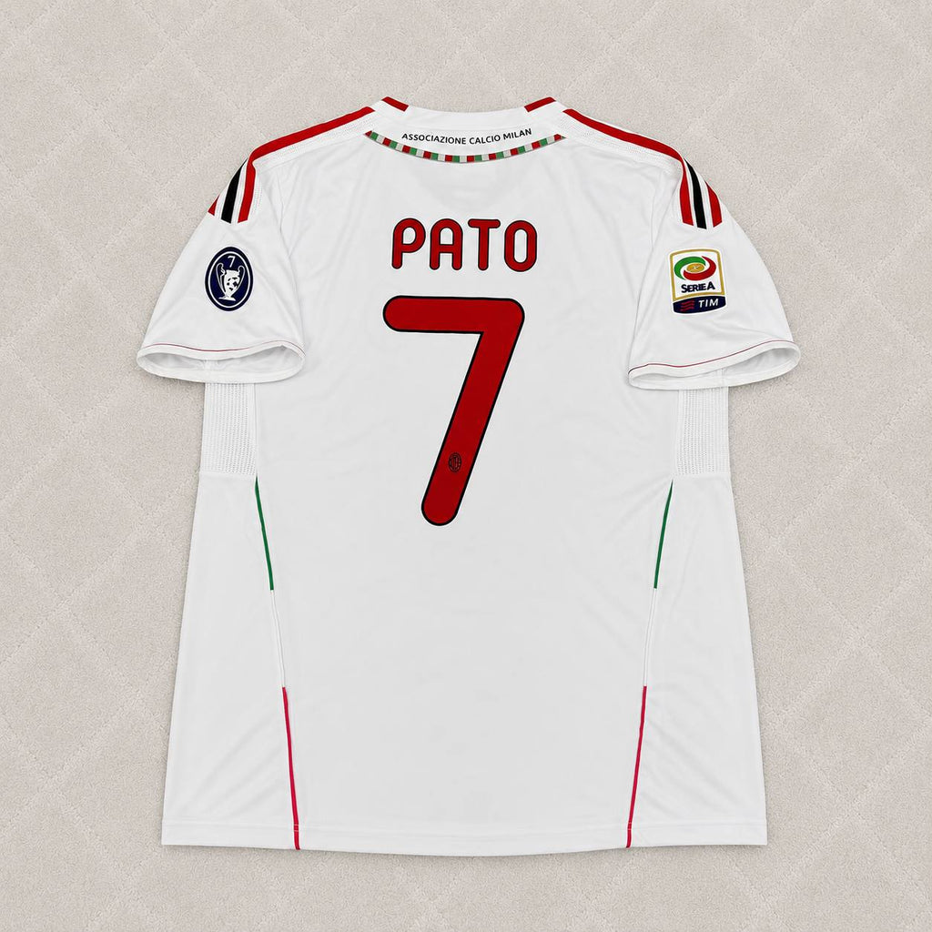 Alexandre Pato 7 - Milan 2011-2012 Away White Retro Jersey Trikot