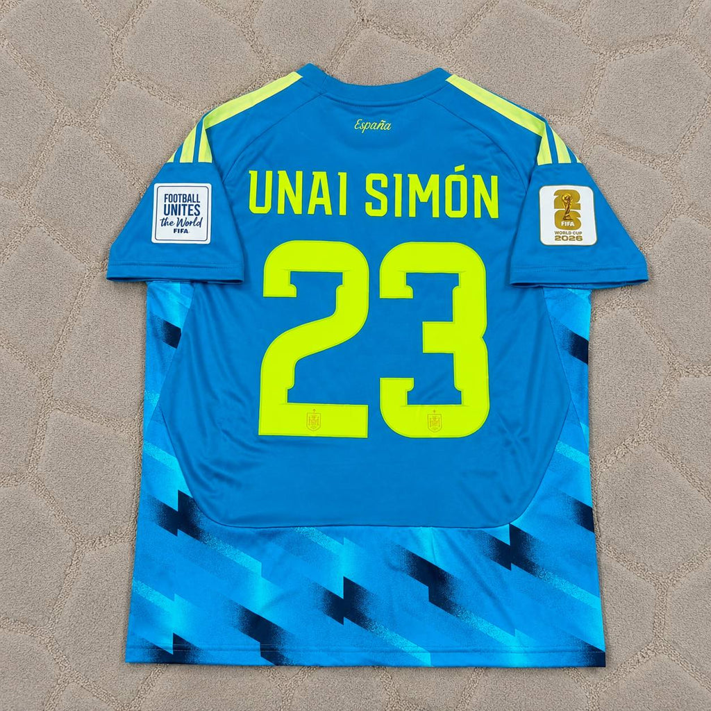 Unai Simon Spain Goalkeeper 2026 World Cup Blue Special Football Jersey