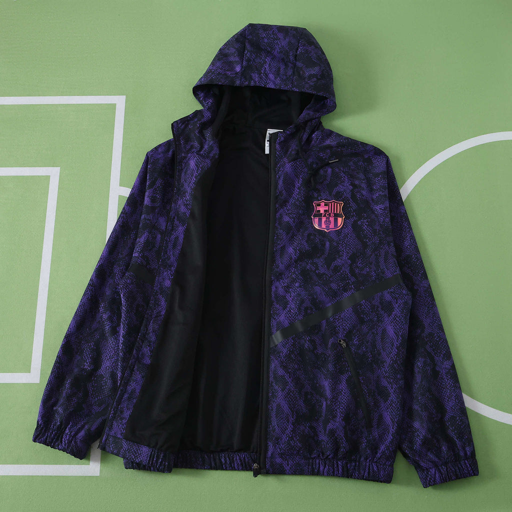 2026/2027 FC Barcelona / Barça red hooded windbreaker