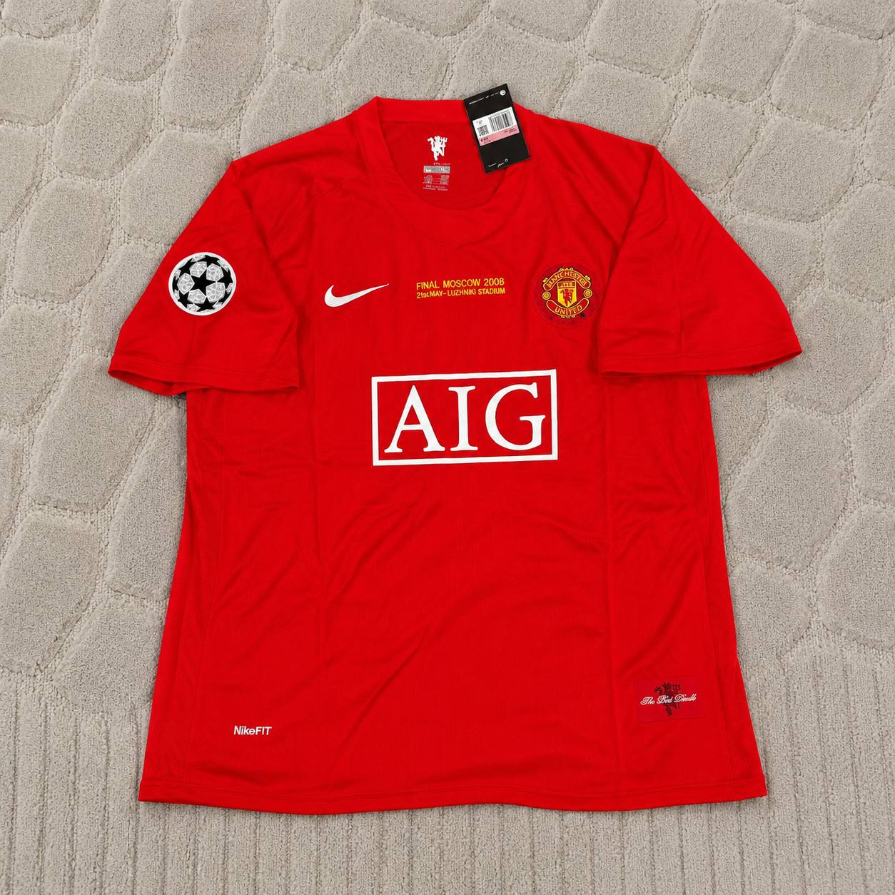 Wayne Rooney Manchester United 2008 Champions League Final Retro Football Jersey Kit