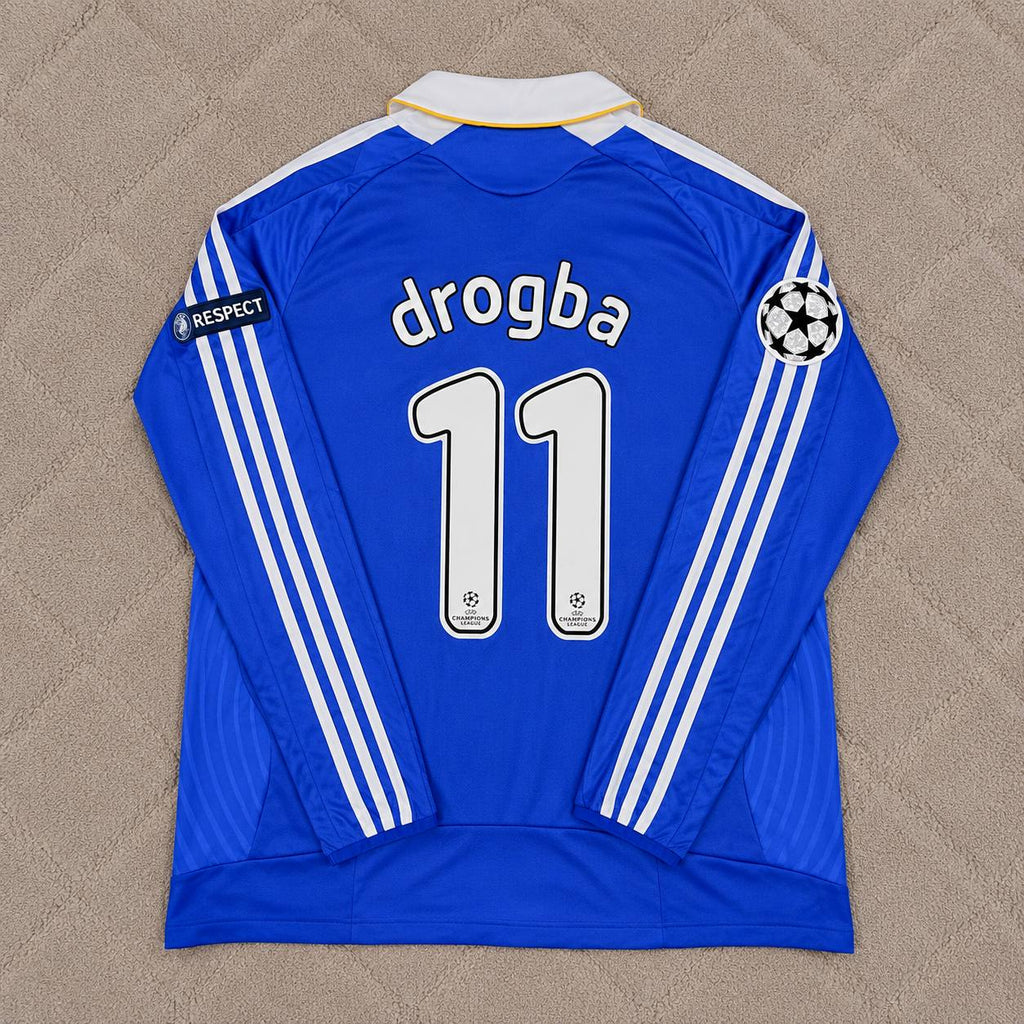 Didier Drogba Chelsea 2008 Champions League Final Long Sleeve Football Jersey