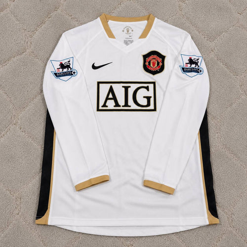Cristiano Ronaldo Manchester United 2006-2007 White Retro Long Sleeve Football Jersey