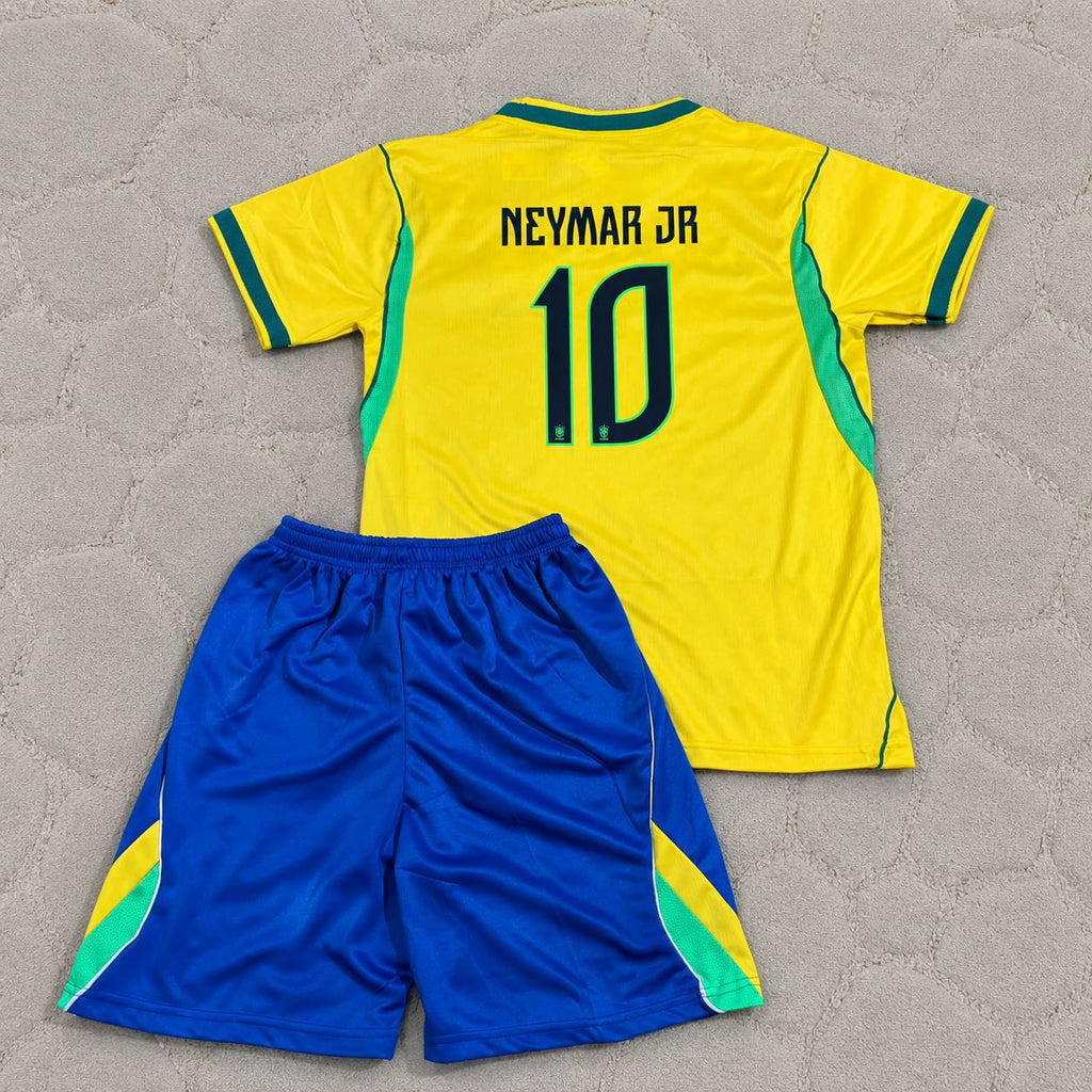 Neymar Jr Brazil 2026 World Cup Yellow Kids Home Football Jersey
