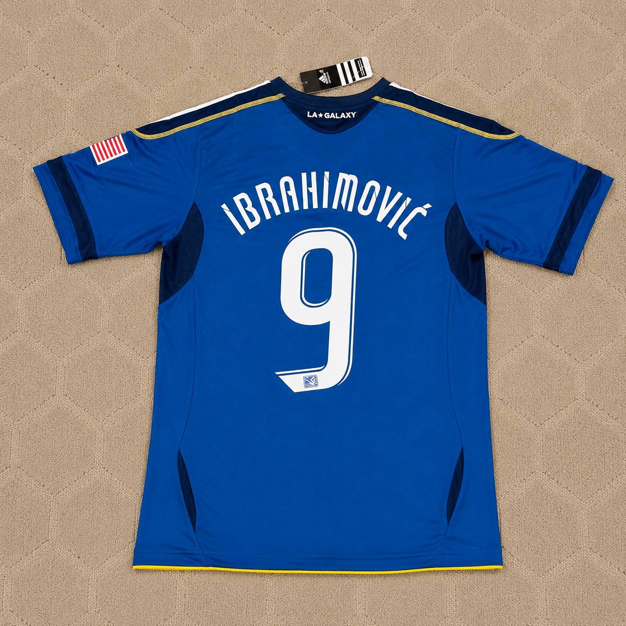 Zlatan Ibrahimovic LA Galaxy Away Retro Blue Jersey Trikot Soccer Shirt