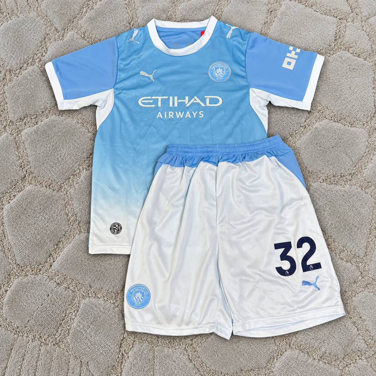 Ayyoub Bouaddi Manchester City 2026-27 Home New Season Kids Football Jersey KİT Trikot Maillot Soccer Shirt