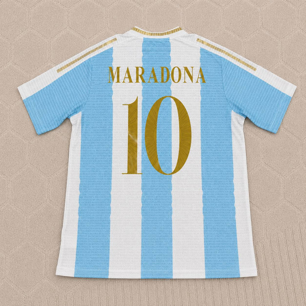 Diego Armando Maradona Argentina Commerative Anniversary Football Jersey Trikot Maillot