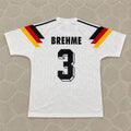 Andreas Brehme Germany Deutschland Retro 1990 World Cup Jersey - Deutschland Retro-Trikot WM 1990 Soccer Shirt