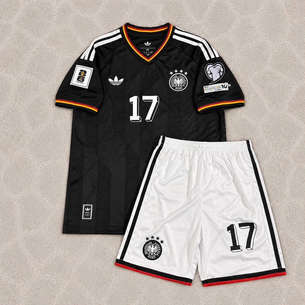 Florian Wirtz #17 Germany 2026 World Cup Kids Black Style Football Jersey