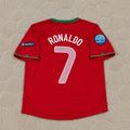 Cristiano Ronaldo Portugal Euro 2012 Red Retro Football Jersey Kit