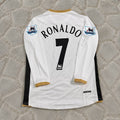 Cristiano Ronaldo Manchester United 2006-2007 White Retro Long Sleeve Football Jersey
