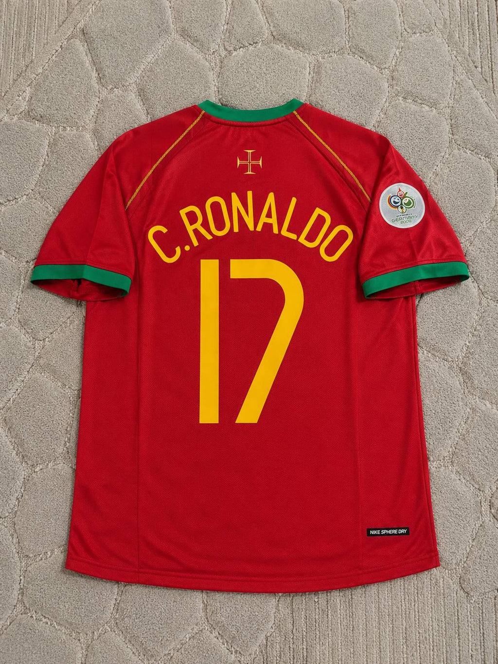 Cristiano Ronaldo Portugal 2006 World Cup Patch Retro Football Jersey