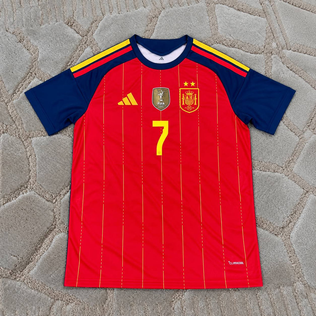 Ferran Torres #7 Spain Two Star 2026 World Cup Champions Home Jersey Trikot Maillot