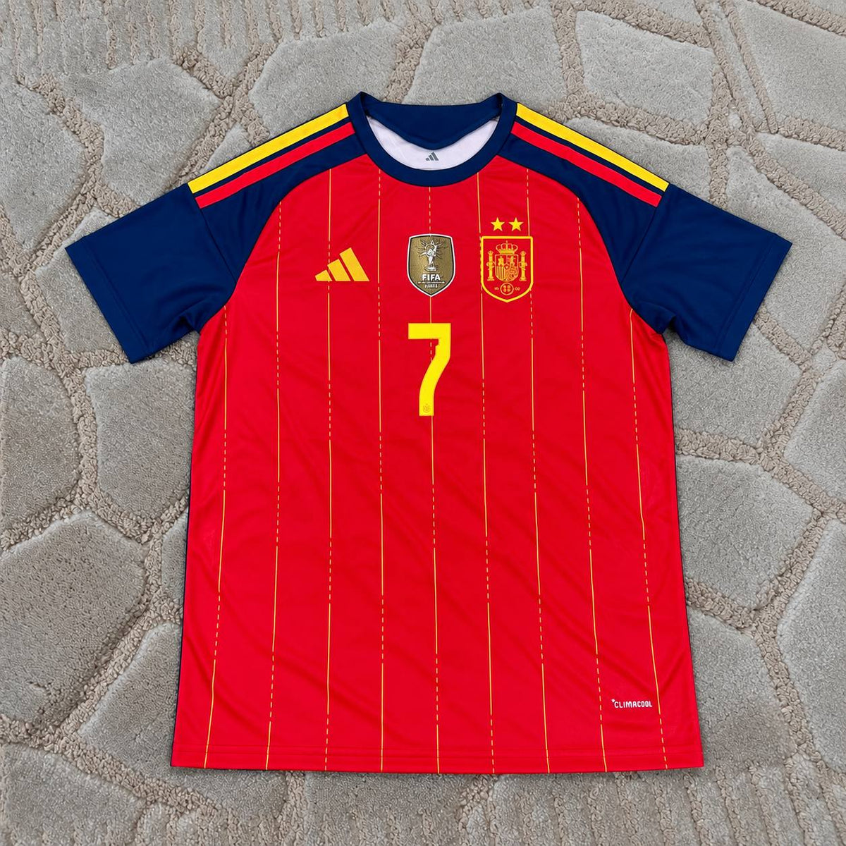 Ferran Torres #7 Spain Two Star 2026 World Cup Champions Home Jersey Trikot Maillot