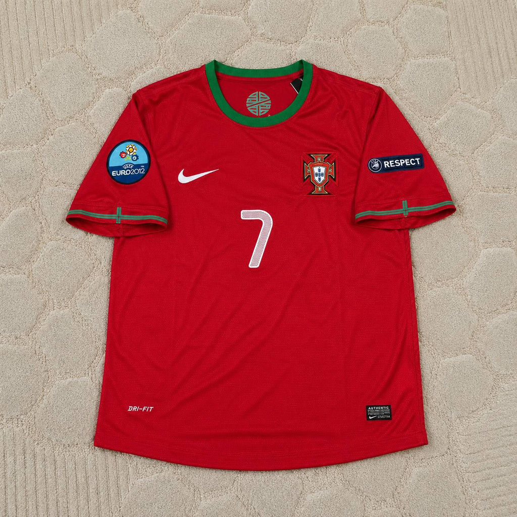 Cristiano Ronaldo Portugal Euro 2012 Red Retro Football Jersey Kit