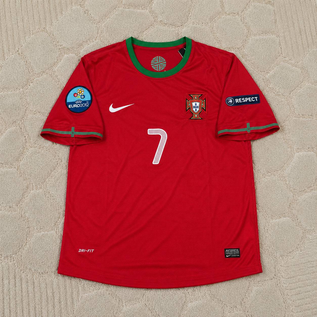 Cristiano Ronaldo Portugal Euro 2012 Red Retro Football Jersey Kit