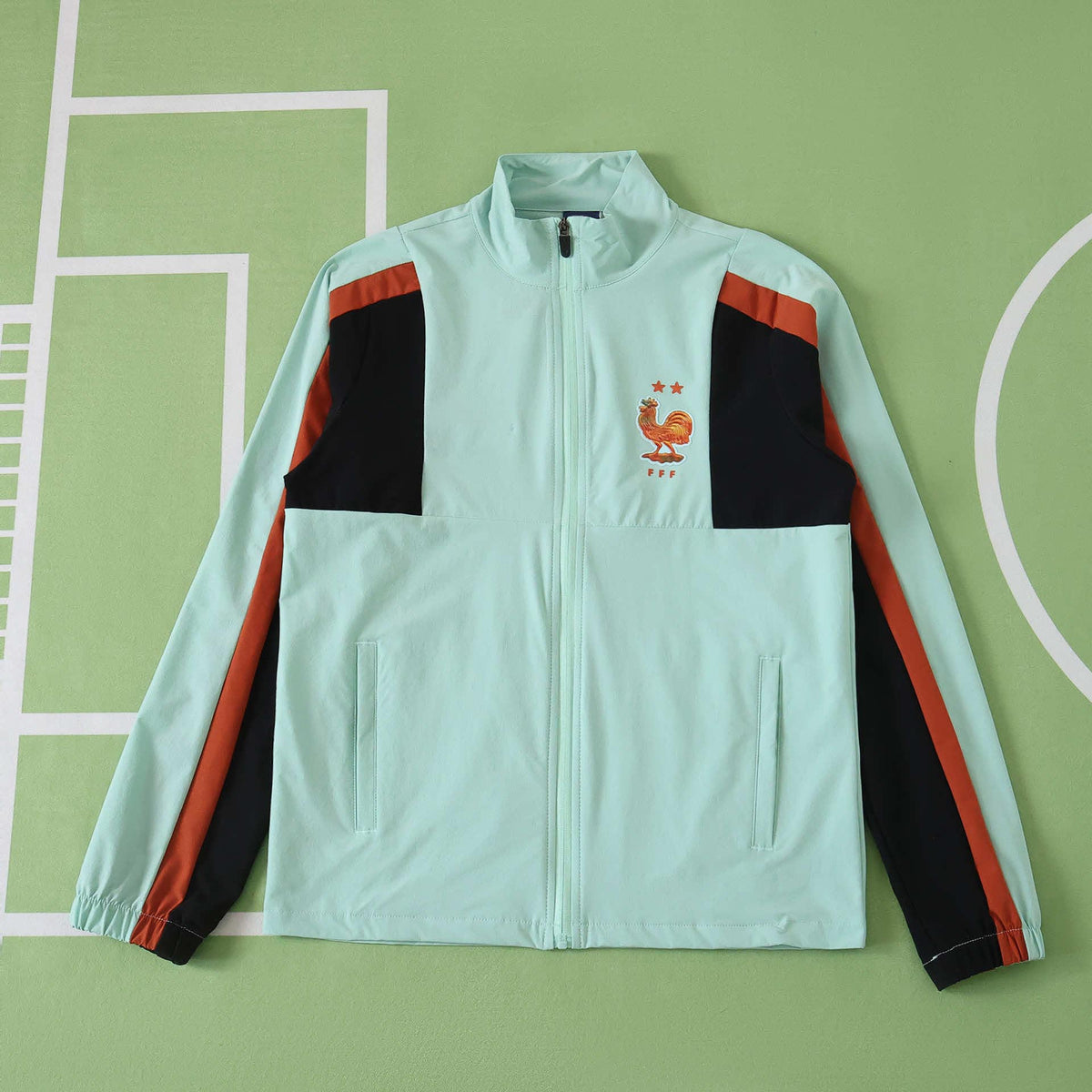 2026 France Mint green Windbreaker set
