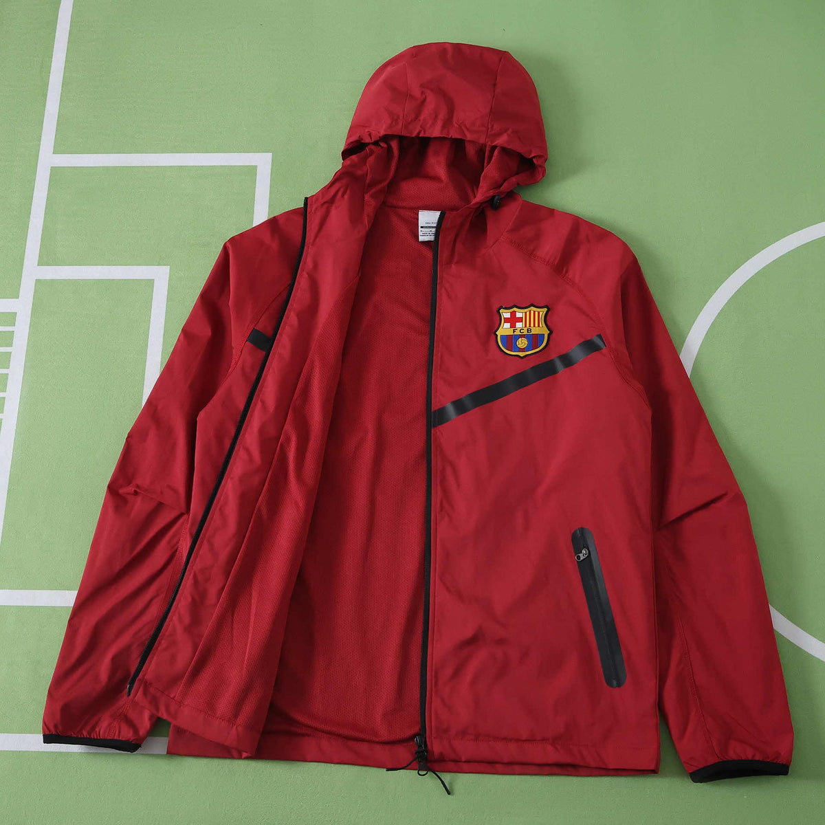 2026/2027 FC Barcelona / Barça red hooded windbreaker