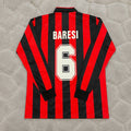 Franco Baresi #6 AC Milan 1989-1990 Retro Long Sleeve Football Jersey