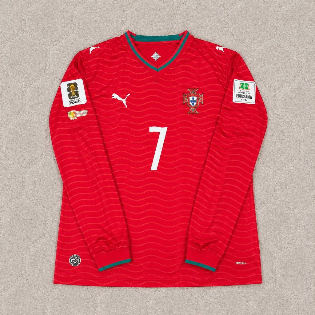 Cristiano Ronaldo Portugal 2026 Red Home New Season Long Sleeve Football Jersey