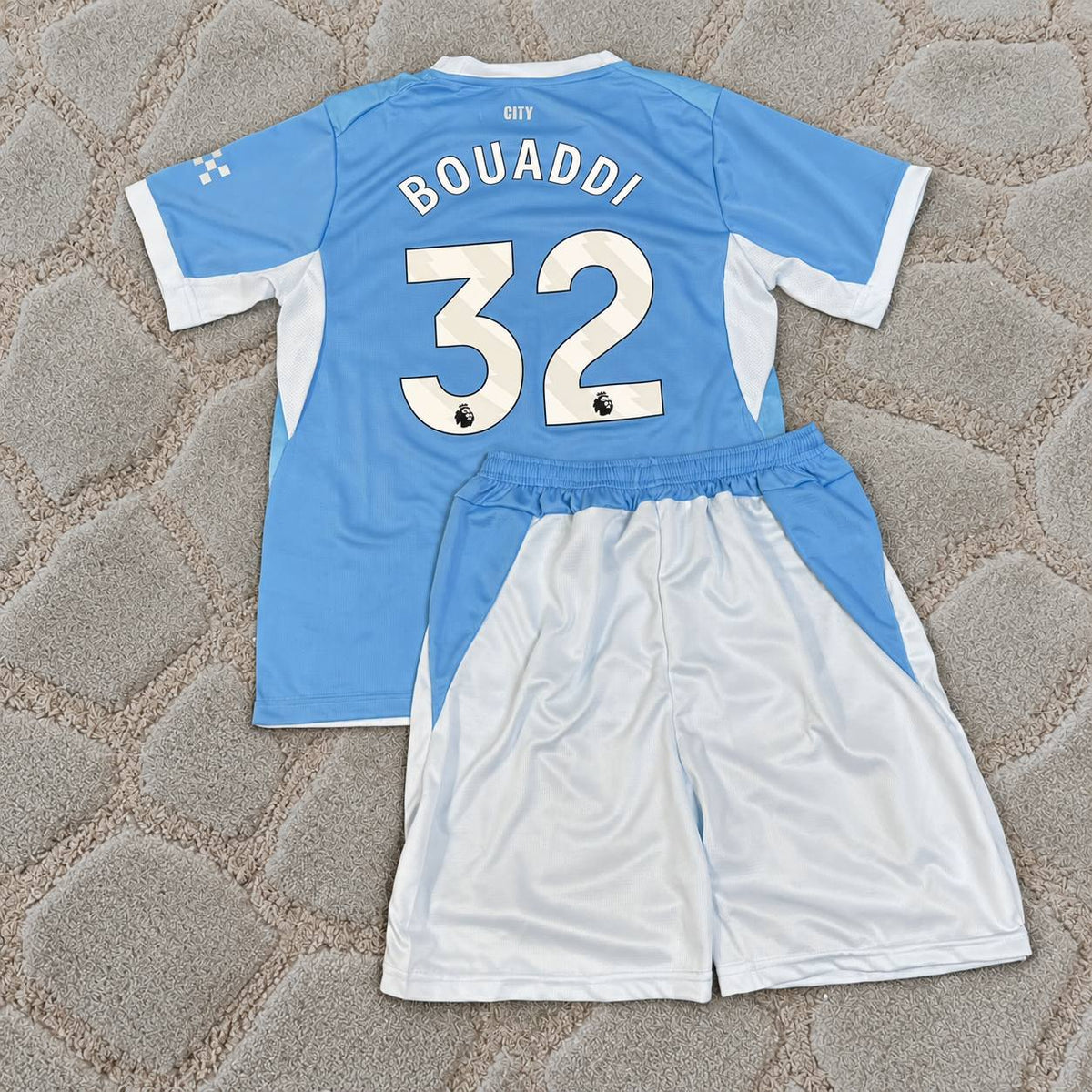Ayyoub Bouaddi Manchester City 2026-27 Home New Season Kids Football Jersey KİT Trikot Maillot Soccer Shirt