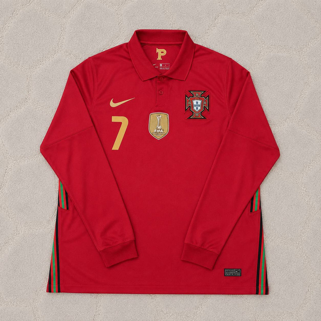 Cristiano Ronaldo Portugal 2020 EURO Long Sleeve Football Jersey Kit