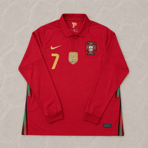 Cristiano Ronaldo Portugal 2020 EURO Long Sleeve Football Jersey Kit