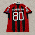 Ronaldinho AC Milan Home Retro Kit Jersey Trikot Maillot Soccer Shirt