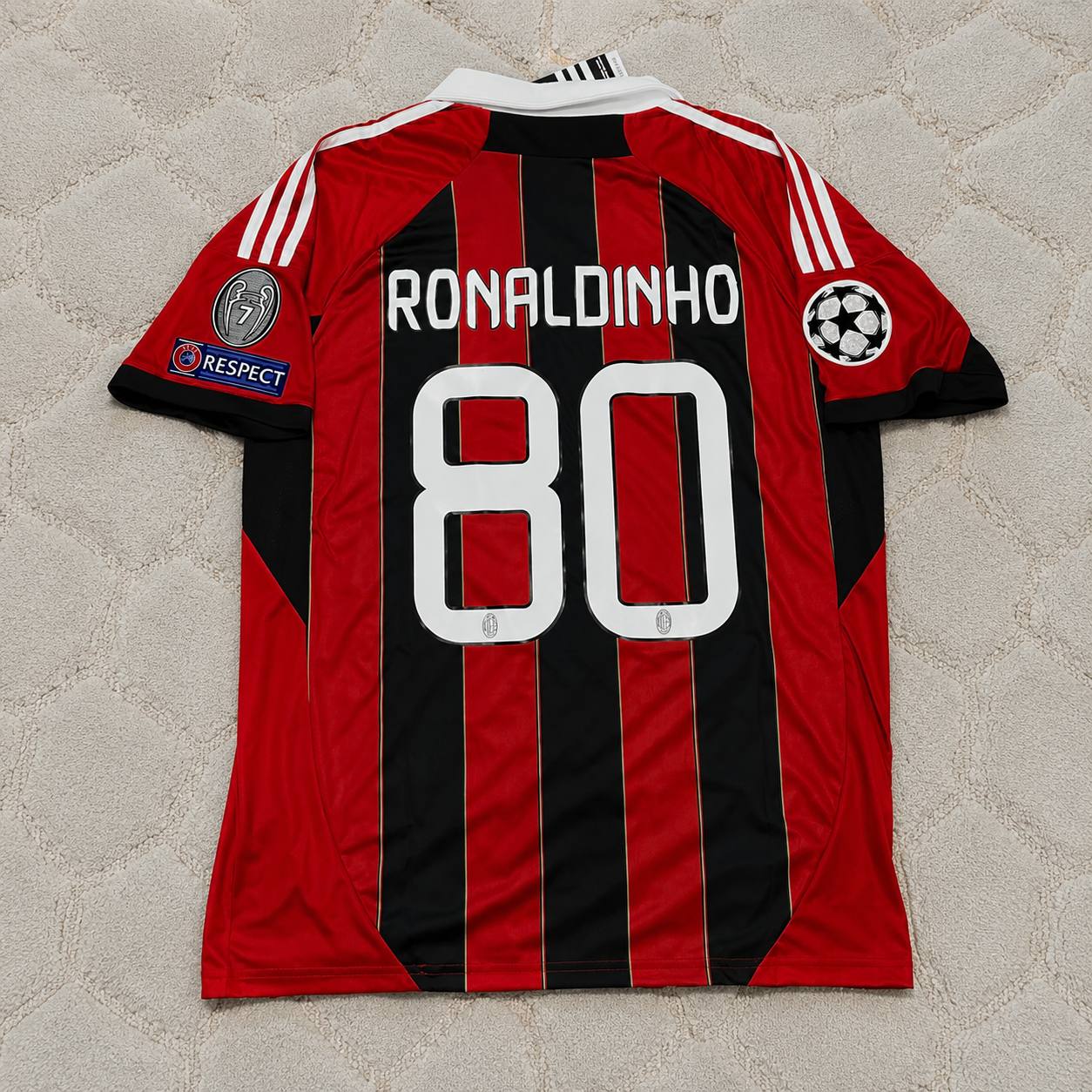 Ronaldinho AC Milan Home Retro Kit Jersey Trikot Maillot Soccer Shirt