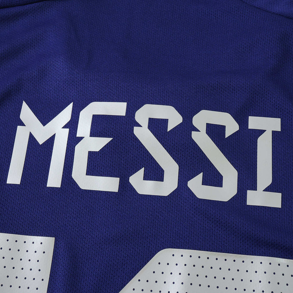 Lionel Messi 2022 World Cup Argentina away Fan version Maillot Trikot Jersey Shirt