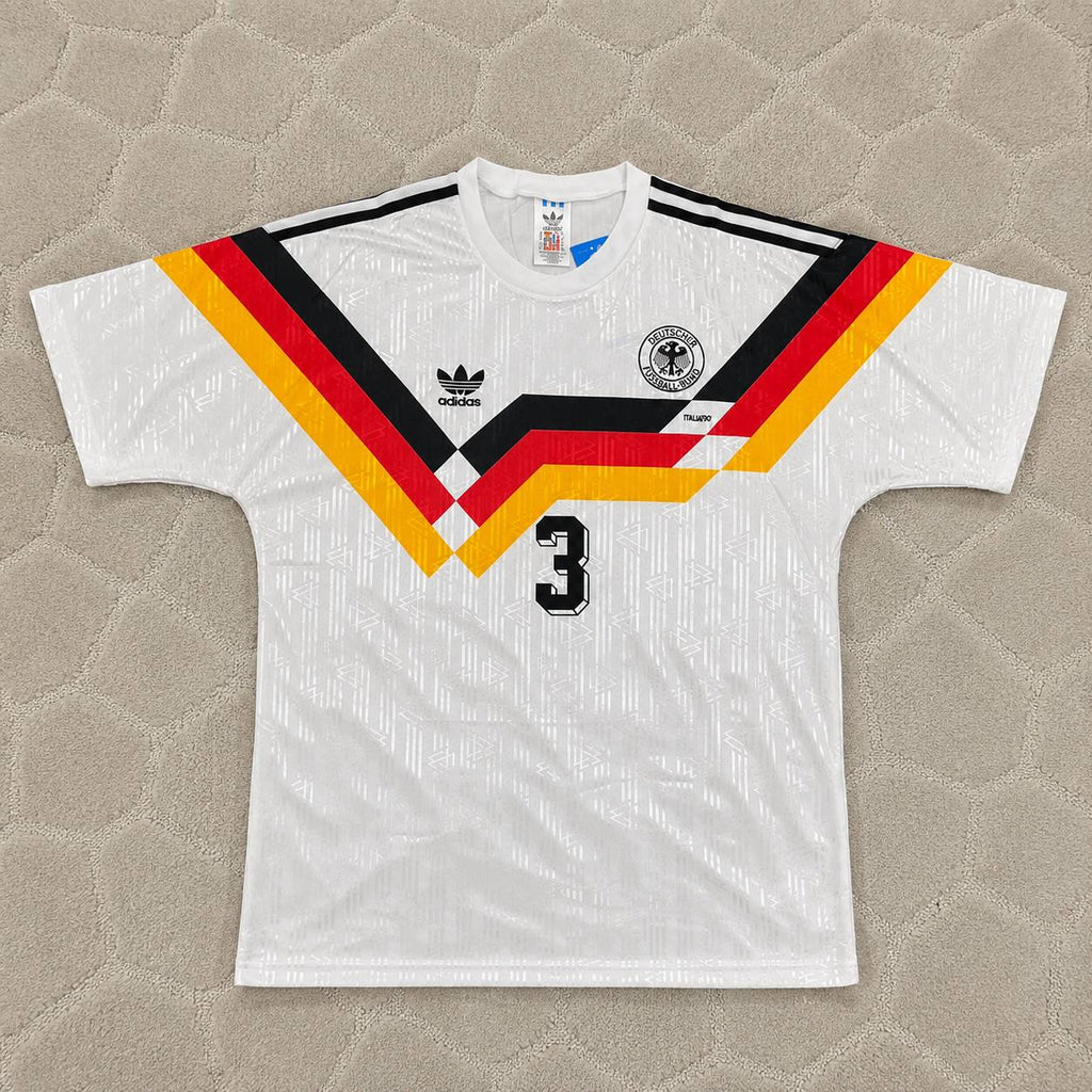 Andreas Brehme Germany Deutschland Retro 1990 World Cup Jersey - Deutschland Retro-Trikot WM 1990 Soccer Shirt
