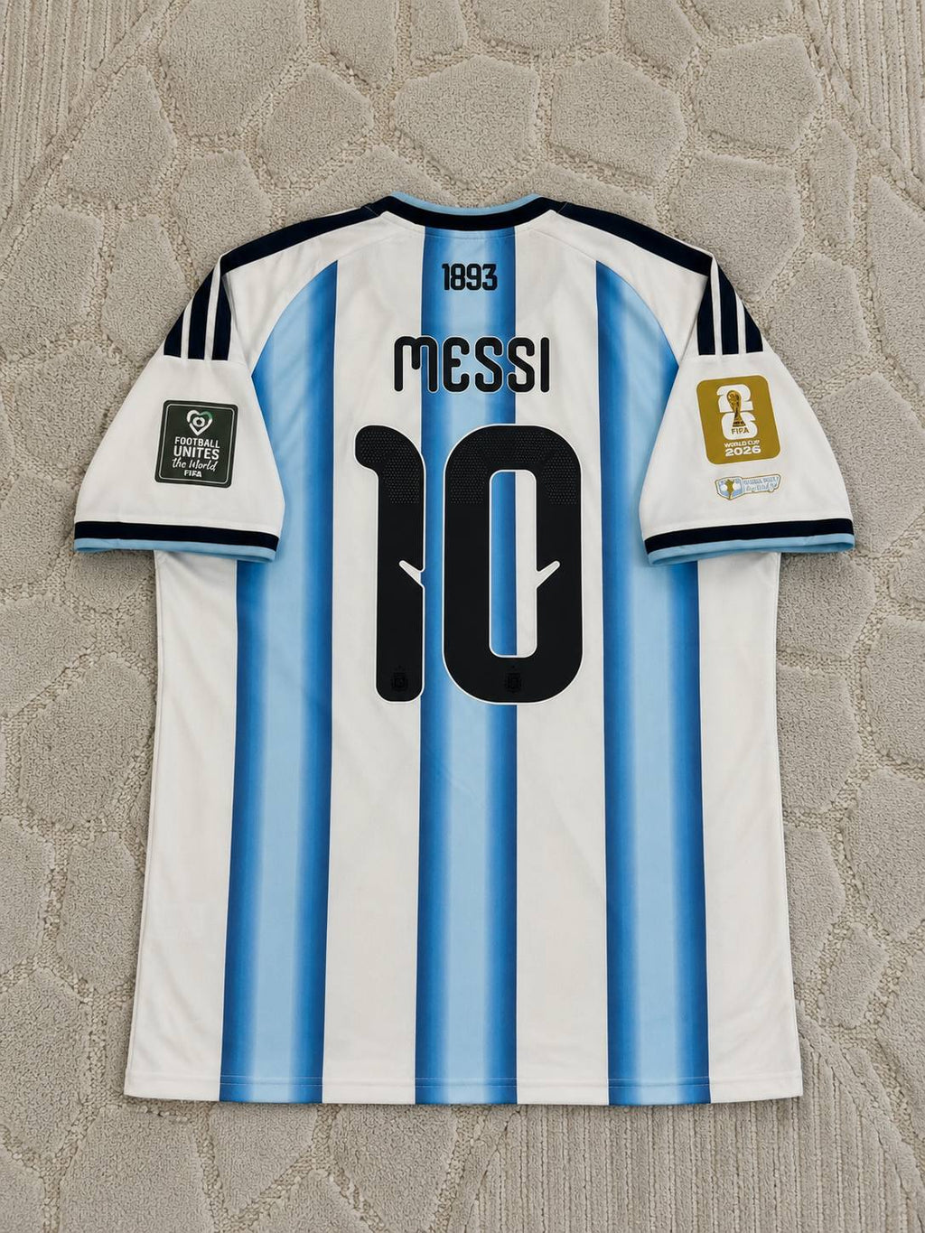 Lionel Messi Argentina 2026 World Cup Home Legacy Patch Football Jersey