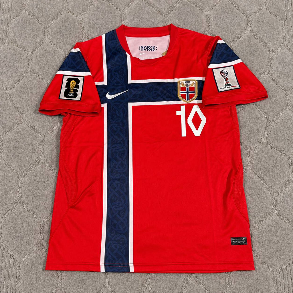 Martin Ødegaard #10 Norway 2026 World Cup Home Football Jersey
