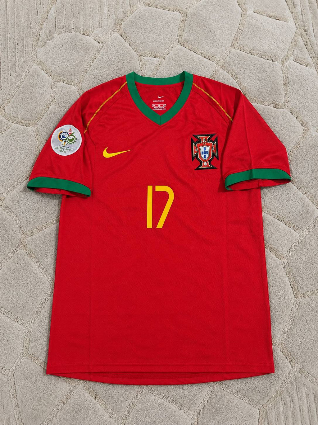 Cristiano Ronaldo Portugal 2006 World Cup Patch Retro Football Jersey