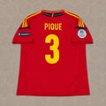 Gerard Pique Spain EURO 2012 Final Retro Football Jersey Kit