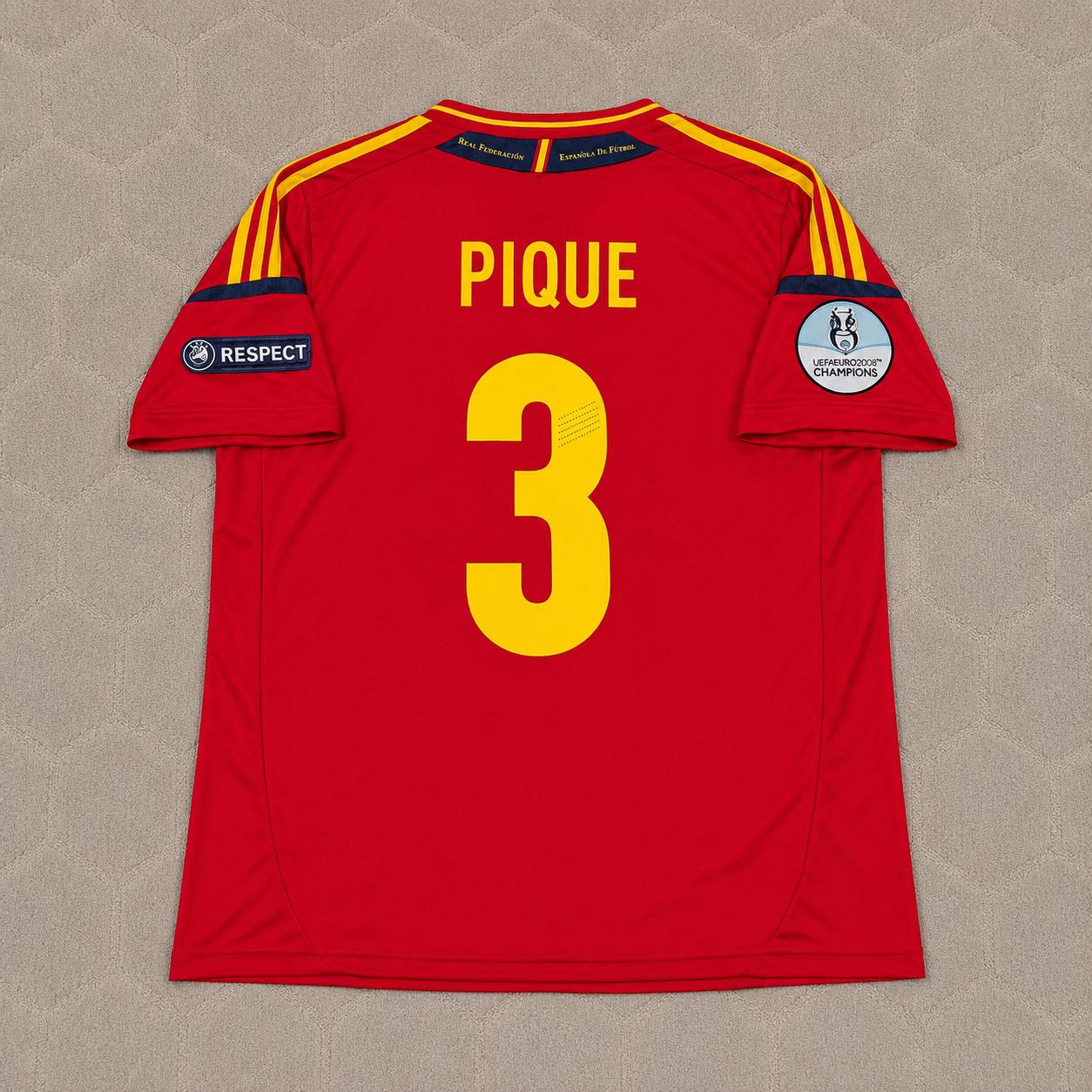 Gerard Pique Spain EURO 2012 Final Retro Football Jersey Kit