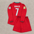 Cristiano Ronaldo Portugal 2026 Red Home Kids Long Sleeve Football Jersey