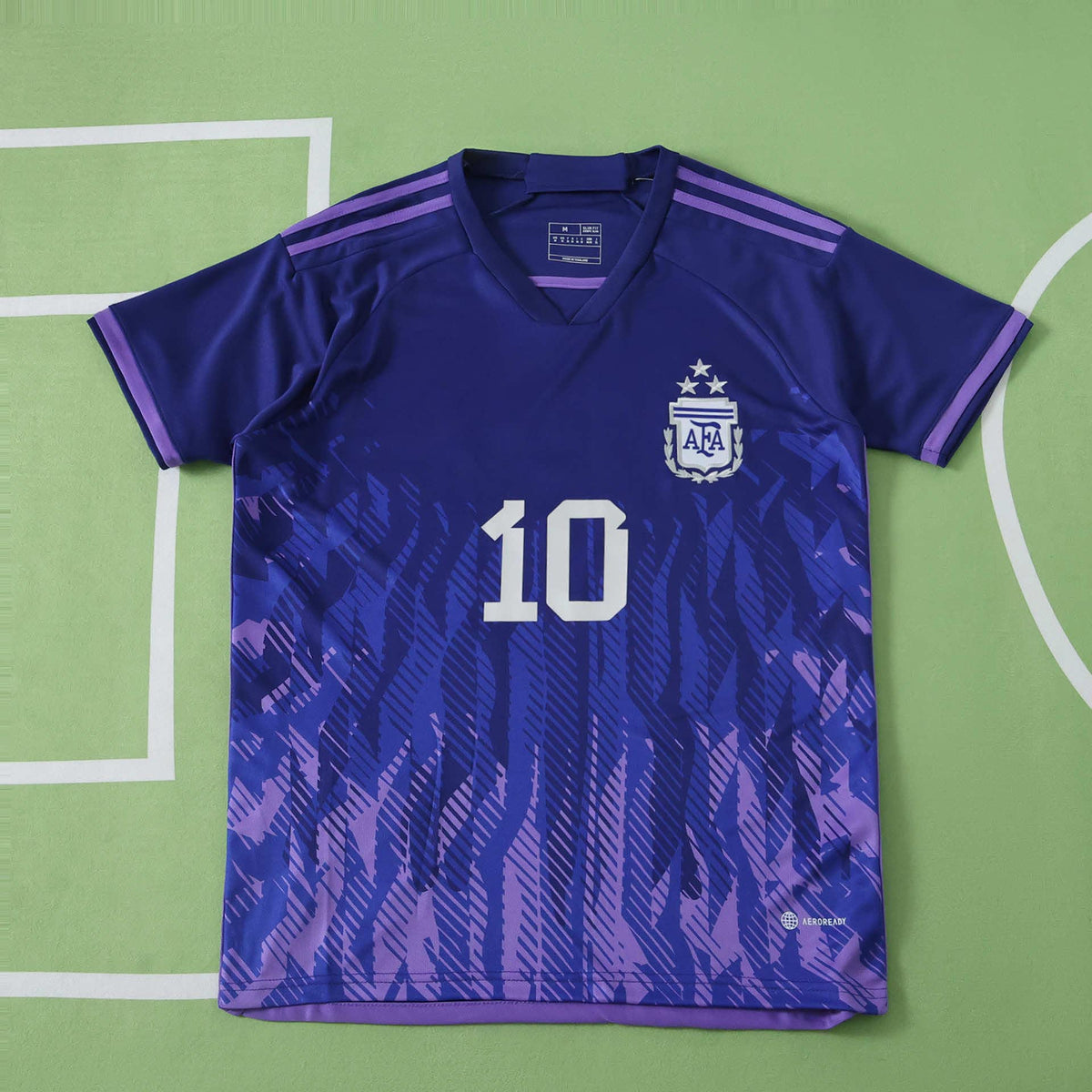 Lionel Messi 2022 World Cup Argentina away Fan version Maillot Trikot Jersey Shirt