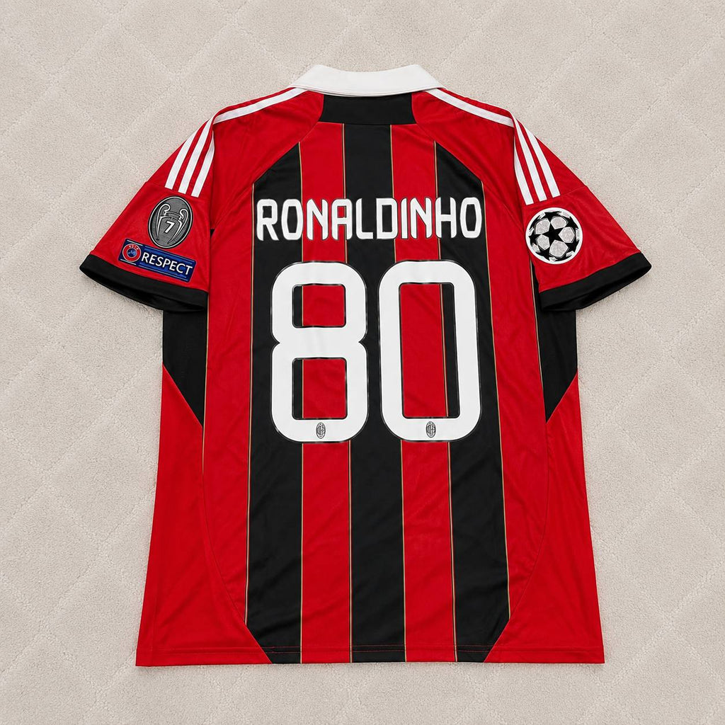 Ronaldinho – AC Milan Home Retro Kit Jersey – | Trikot | Maillot Soccer Shirt