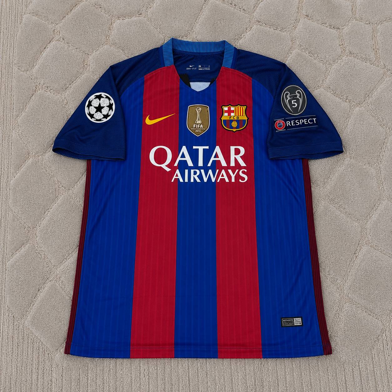 Neymar Jr Barcelona 2016-2017 Home Retro Football Jersey