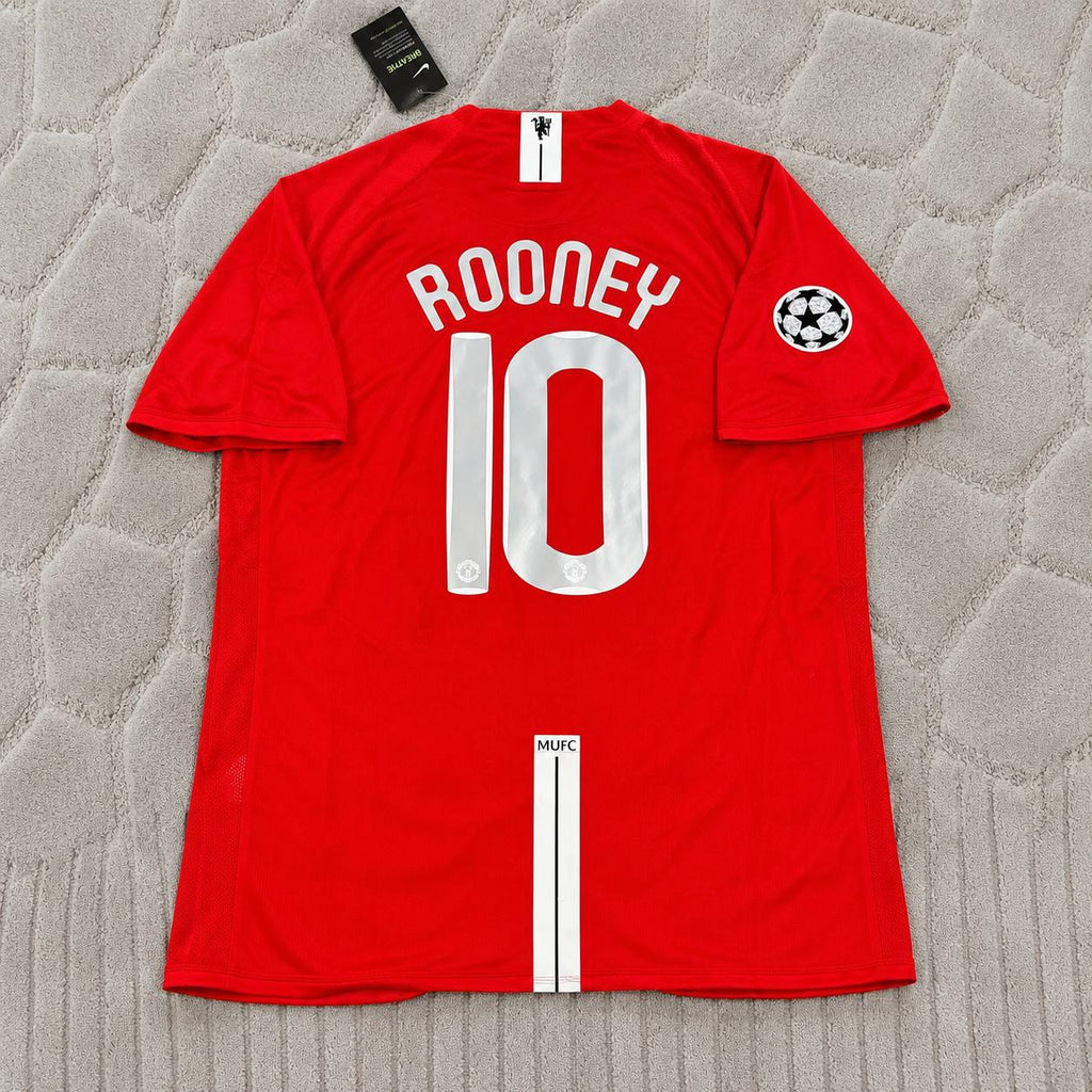 Wayne Rooney Manchester United 2008 Champions League Final Retro Football Jersey Kit
