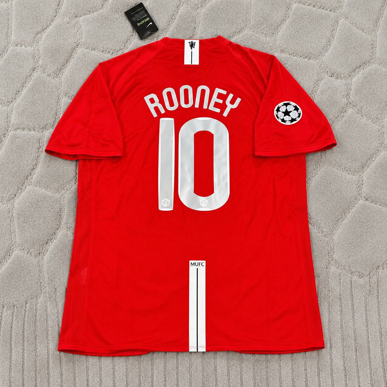 Wayne Rooney Manchester United 2008 Champions League Final Retro Football Jersey Kit