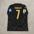 Cristiano Ronaldo Portugal 2026 World Cup Black Legacy Patch Long Sleeve Football Jersey