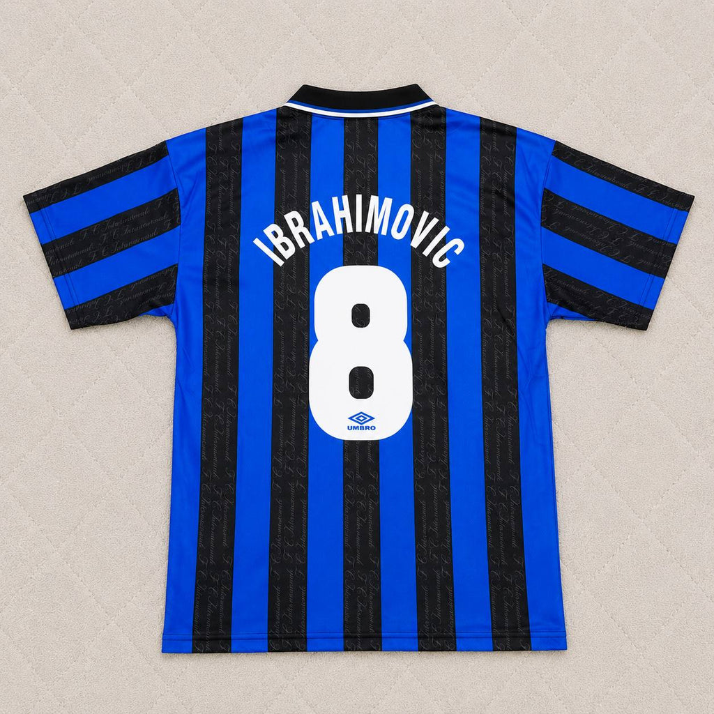 Zlatan Ibrahimović Inter Retro Kit Jersey Maillot Trikot Soccer Shirt