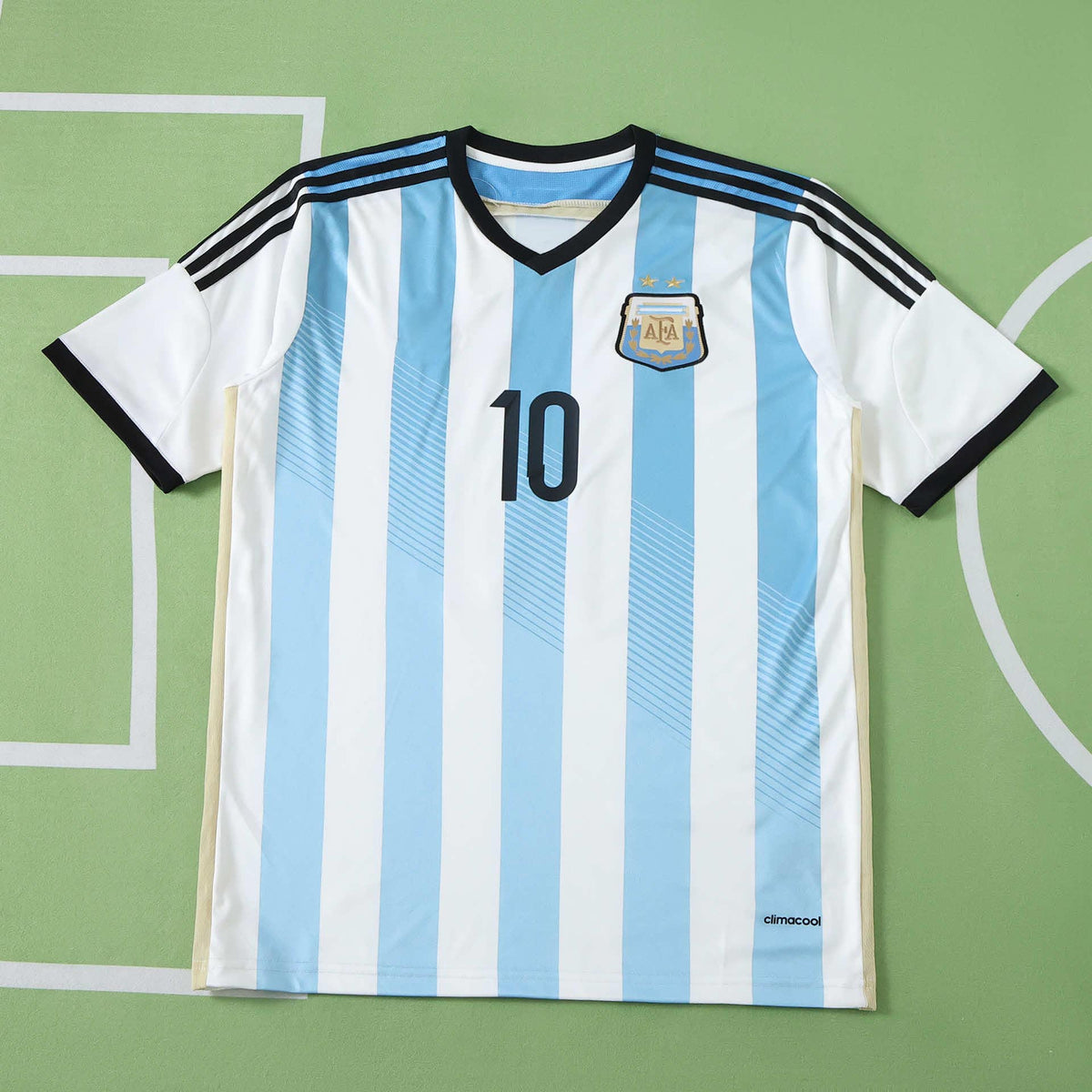 Lionel Messi 2014 World Cup Argentina home Fan version Jersey Soccer Shirt Kit